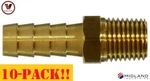 10 Pack Midland Metal 5/16" Hose Barb X 1/8"mnpt Brass Fitting. Fixed Price $70.04.