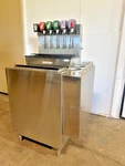 Cornelius Cb2323ak6 6 Heads Soda Machine W/ Ice Bin, Syrup Pumps & Cup Holder. Fixed Price $939.59.