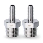 Maacflow Stainless Steel 1/4" 3/16" Barb X Male Npt, Silver. Fixed Price $13.31.