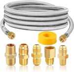 5-in-1 Propane Hose Extension Kit, 10ft High Pressure Braided With 3/8 Fla. Fixed Price $43.53.