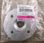 Stz Industries 1/2 In. Galvanized Malleable Iron Floor Flange, New A4. Fixed Price $7.99.