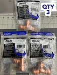 New 3-pack Lot Proline Push Fit To Copper Connect 1/2 Tee Cpvc Pex. Fixed Price $26.24.