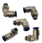 5 Pack Aignep 5upl7 87110-04-02 1/4" Tube 1/8" Pipe Metal Male Swivel Elbow 90. Fixed Price $21.99.