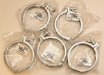 Lot Of 5 Vne Stainless 304 Heavy Duty 4" Clamp Nib 13mhhm4.0 691-10153 Lab. Fixed Price $45.00.