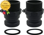 Bito 2pcs Camlock Fittings Poly Npt F-150 1-1/2" Type F Standard Couplings Cam. Fixed Price $24.99.
