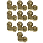 10 Pack Xfitting 1/2" X Push Fit Elbow Fittings - Lead Free Brass. Fixed Price $31.75.