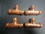 4 Pack Viega Propress #77460 Tee 3/4" Copper Plumbing Push To Connect. Free Ship. Fixed Price $34.99.