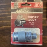 Milton Male Coupler S-1836 H-style 3/8" Mnpt. Fixed Price $16.99.
