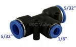 Pneumatic Reduced Tee Union Tube Od 5/32" To 1/8" Push In Fitting 5 Pieces. Fixed Price $16.99.