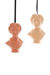 Cody Foster Pink Renaissance Vaporwave Male Bust Christmas Ornament Set Of 2. Fixed Price $39.99.