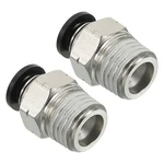 Patikil 6mm X 1/4"npt Male Thread Push To Connect 1/4"npt, Silver. Fixed Price $10.29.
