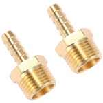 Sanpaint 2 Pack Brass Hose Fitting, 5/16" Barb X 1/2" Npt Male Pipe,. Fixed Price $11.38.