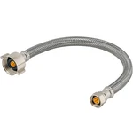 Eastman 12 Inch Flexible Toilet In. L X 7/8 B/c 3/8 Comp, Silver. Fixed Price $18.33.