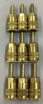 Lot Of 9 Dixon Dc2042 Air Chief Quick-connect 1/4" Brass Hose Barbs (b489). Fixed Price $40.00.