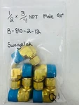 Swagelok B-810-2-12 Brass Male 90 Degree Elbow 1/2" Tube X 3/4" Npt Pack Of 5. Fixed Price $94.24.