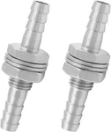 2 Pcs 1/4" Stainless Steel Hose Barb Fitting Thru-bulk Head Straight Union. Fixed Price $17.99.