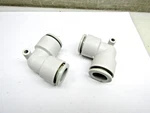 (lot Of 2) Smc Fittings Kq2l16-00 16mm Push To Connect Tube Fitting. Fixed Price $17.00.