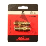 Bulk Sale Of 75 Packs 2 (150) - Milton S-1809 1/4" Male Plug P-style, 2/cd. Fixed Price $282.00.