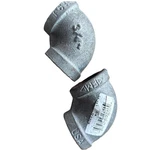Lot Of 2 Stz 3/4 Galvanized Malleable Iron 90 Degree Elbow Pipe Fittings. Fixed Price $7.99.