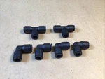 2 - Parker Legris 3104 60 00 Union Tee 90 3/8" X Tube & (4) Elb. Fixed Price $20.00.