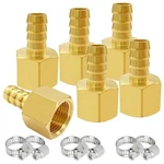 Uenede 6pcs Brass Hose Barb Fittings 1/4" Npt Female To Adapter Con.... Fixed Price $15.95.