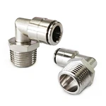 Millisec 2pcs Push To Connect Fitting Elbow, Pneumatic Male Elbow 3/8"tube Od.... Fixed Price $23.19.
