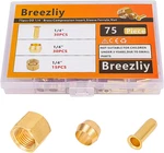 1/4 Inch Od Brass Compression Insert,sleeve Ferrule,nut 75pcs. Fixed Price $24.95.