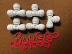 (5)john Guest Speedfit Union Tee 3/8"x 3/8"tube, Pp0212wp & Safety Clips. Fixed Price $22.00.