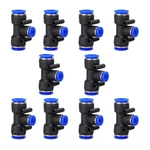 Metaland 1/4" Od Push To Connect Tee Fitting 3 Way T Shape Quick Lock Ad.... Fixed Price $15.80.
