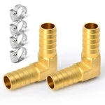 Gasher 2 Pieces Brass Hose Barb Reducer, 5/8 Inch To 5/8" Barb, 90 Degree. Fixed Price $20.99.