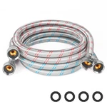 Keokle Washing Machine Hoses,4ft Washer Hoses 2pack " Stainless Steel Braided. Fixed Price $40.87.