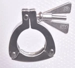 Ca 1.5" Three Segment Heavy Duty Sanitary Tri Clamp Stainless Steel 304. Fixed Price $12.99.