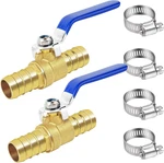 Brass Hose Barb Ball Valve Kit-2pcs 3/4'' Heater Shut Off With Stainl. Fixed Price $33.95.