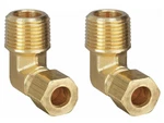 (2) Lincoln Products 126973 1/2 X 3/8 Male Pipe 90 Degree Compression Elbow. Fixed Price $13.99.