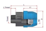 3/4" Compression Male Adapter - Pe X Mpt. Fixed Price $15.00.