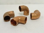 185038 Old-stock; Industry-std 5p054 Lot-4 Wrot Copper Elbows; 90deg; 1" C X. Fixed Price $12.15.