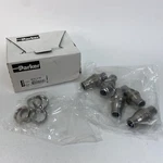 5 X - Legris 3616 12 00 Nickel Plated Brass Bulkhead Union, 15/32 In Tube Size. Fixed Price $69.90.