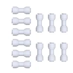 Ezrodi 12pcs White Plastic Union 1/4-in Od X Od, Copper,white. Fixed Price $10.45.