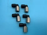 (5) Legris Female Elbow 1/4" X 1/8" Npt Nylon/nickel Brass Push-to-connect. Fixed Price $15.00.