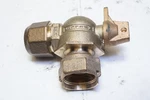 New Mueller B-24258n 1" Cts X Swivel Nut Angle Meter Ball Valve 300 Psi Brass. Fixed Price $99.99.