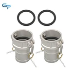 Heavy Duty Type C Camlock 3in - Multi-serrated Hose Tail Pair W/ Handle. Fixed Price $20.99.