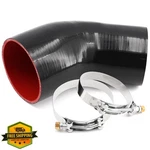 Tuolauthon 3.5-4" Reducer Coupler Hose 45 Deg Silicone Red 2 Clamps. Fixed Price $44.99.