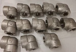Lot Of 13 90-degree Elbow F316/f316lht Forged Stainless Steel 1.25" 3000#. Fixed Price $225.00.