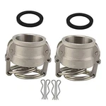 2pcs Cam And Groove Fitting, Aluminum, Type Dc, 2" Dust Cap, With 2 Inch. Fixed Price $34.45.
