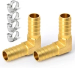 2 Pieces Brass Hose Barb Reducer, 5/8 Inch To Id 90 Degree L. Fixed Price $16.87.
