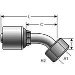 Gates 16g-28fdlorx45 - G25650-1628 Hydraulic Hose Fitting. Fixed Price $103.70.