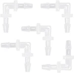 3/8" Hose Barb 90 Degree Elbow L Fitting, Equal Barbed Joint 3/8 Inch, White. Fixed Price $10.52.