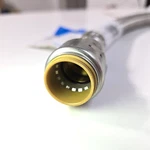 Sharkbite Max 3/4in X - 18in Braided Flexible Repair Coupling 200psi. Fixed Price $10.99.