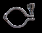 Steel & O'brien 2" Sanitary Tri Clamp 2020120712 W/ Wing Nut 304 Ss. Fixed Price $5.92.