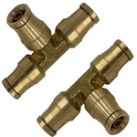 Utah Pneumatic 1/4" Dot Approved Brass Pushtoconnect Air Line Tee Fitting 2.... Fixed Price $22.35.